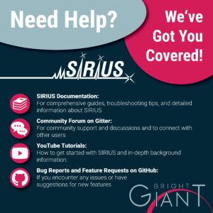 Need Help with SIRIUS? We've Got You Covered! We're committed to ensuring you have the best experience possible with our software. Here's how you can find support and get answers. https://v6.docs.sirius-ms.io/