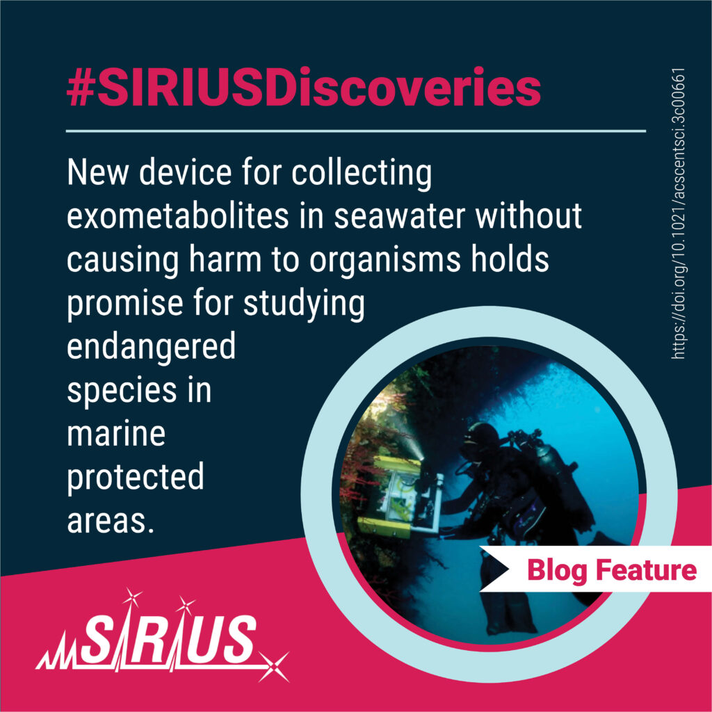 New device for collecting exometabolites in seawater without causing harm to organisms holds promise for studying endangered species in marine protected areas.
