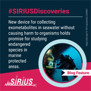 New device for collecting exometabolites in seawater without causing harm to organisms holds promise for studying endangered species in marine protected areas.