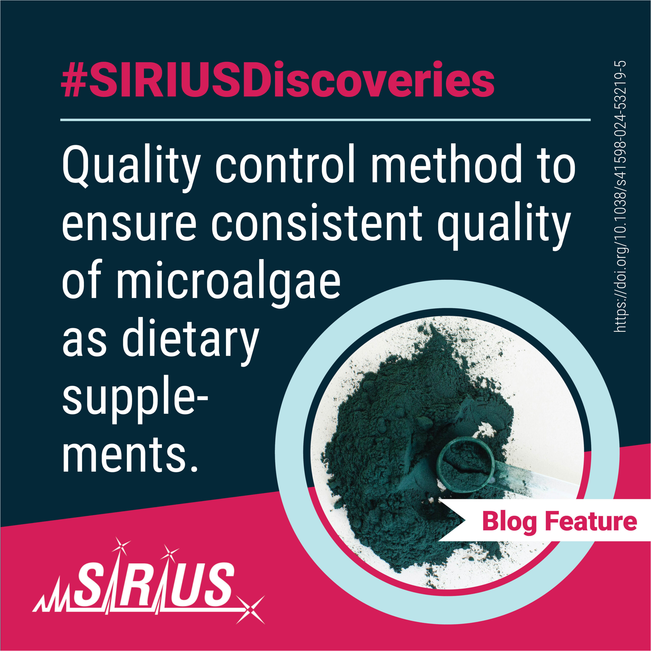Researchers used MS-based metabolomics coupled with SIRIUS to identify primary and secondary metabolites in microalgae with potential health benefits, including free fatty acids, polar lipids, and pigments. They uncover significant differences in metabolite composition among Spirulina, Chlorella, and Amphora and moreover differences in the metabolome of Spirulina samples from different cultivation settings. This highlights the pressing need for optimized cultivation settings to maintain consistent standards.