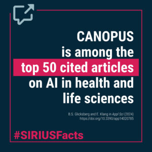 CANOPUS is among the top 50 cited articles on AI in health and life sciences.