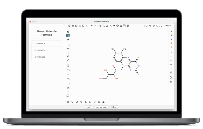 SIRIUS Screenshot: Structure Sketcher