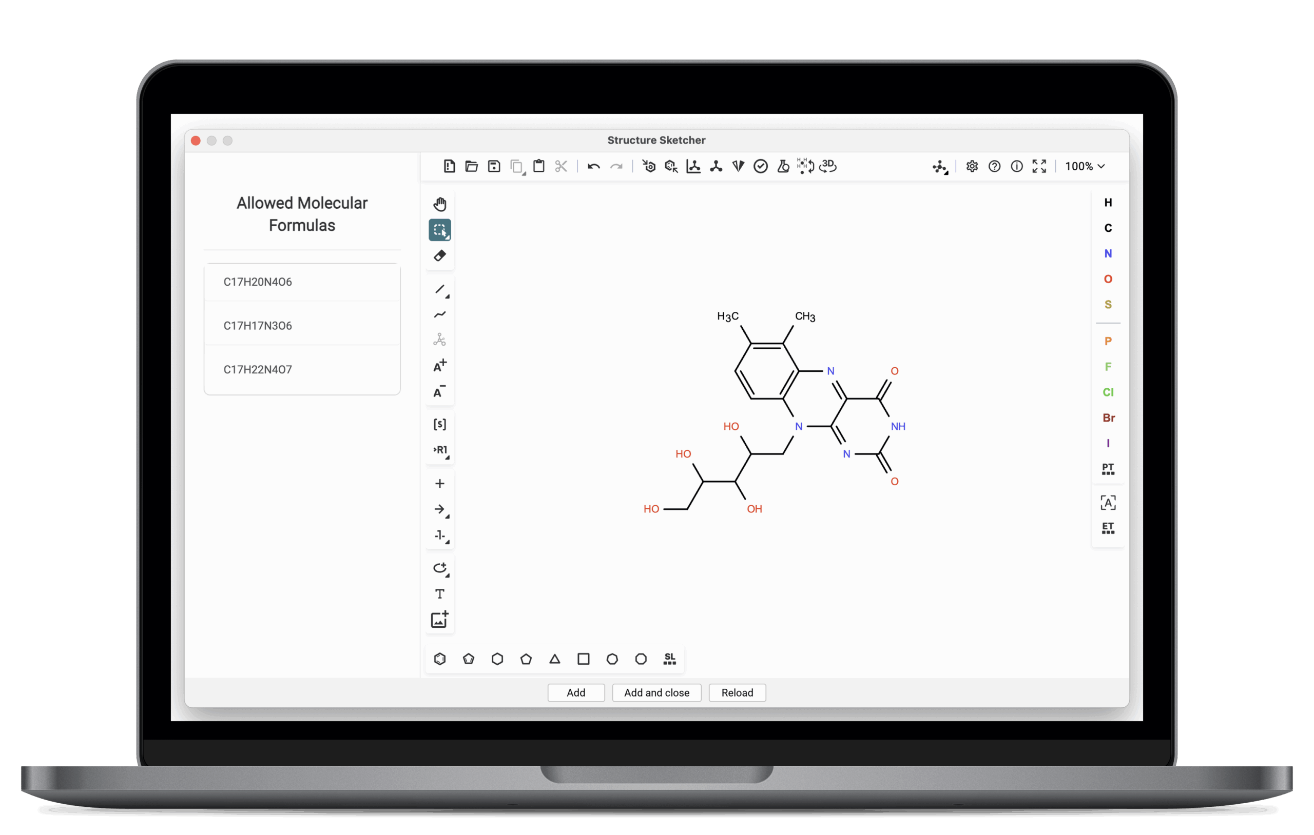 SIRIUS Screenshot: Structure Sketcher