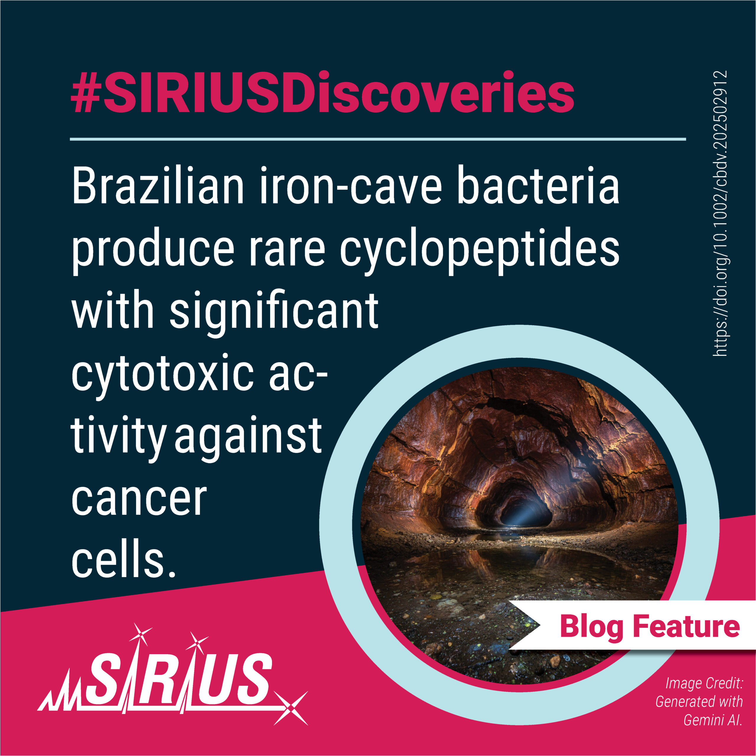 Brazilian iron-cave bacteria produce rare cyclopeptides with significant cytotoxic activity against cancer cells.