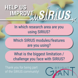 Help us improve SIRIUS!